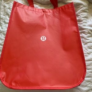 Lululemon white and red bag